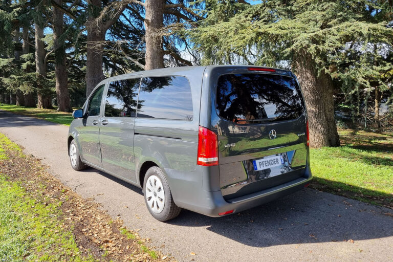 Pfender véhicule de transport funéraire vue arrière